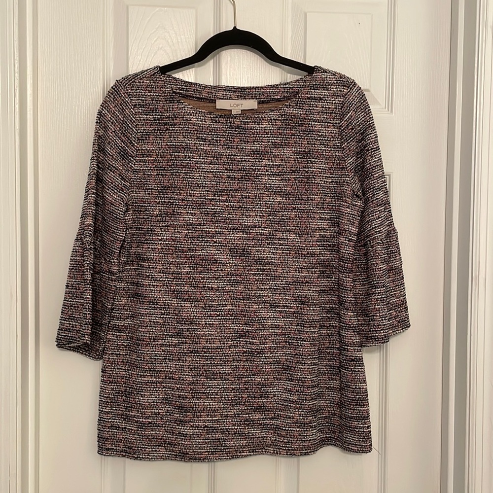 NWOT tweed like top by LOFT
